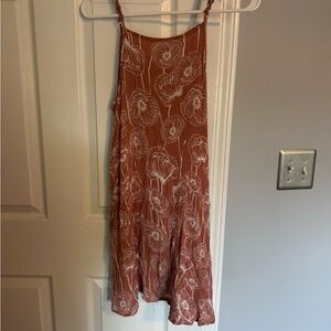 Mimi Chica Rust and White Floral Dress